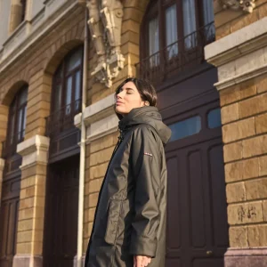 Chubasquero poliuretano forro a rayas