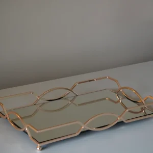 BRICARD PLATEAU MIROIR  ROSEGOLD