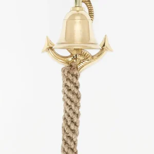 Campana de latón con badajo ancla - D608