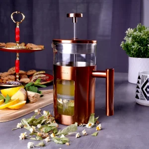 KARACA BOROSILICATE GLASS COPPER FRENCH PRESS 1000ML