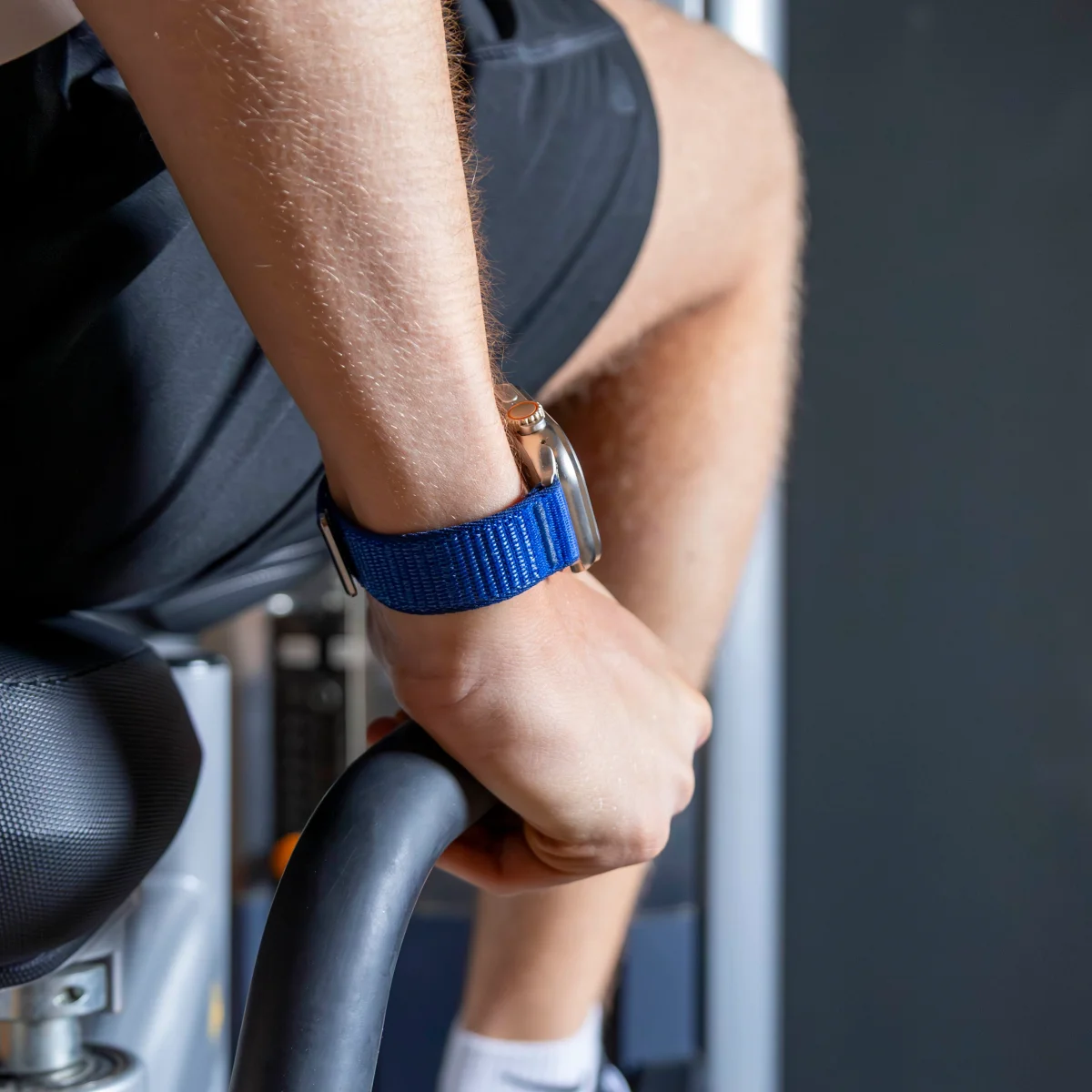 Bracelet nylon ondulé Apple Watch Ultra (bleu royal) – Image 4