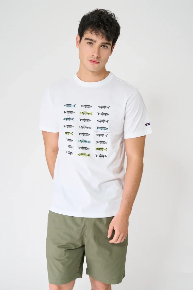 Camiseta de algodón con peces – Image 9