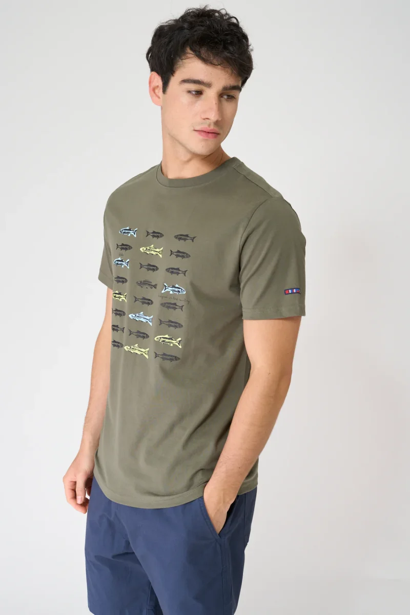 Camiseta de algodón con peces – Image 8