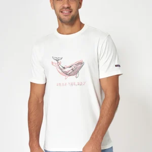Camiseta de algodón con estampado ballena