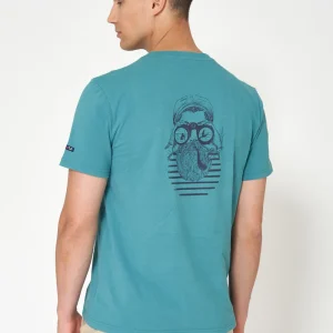 Camiseta de algodón con ilustración en la espalda