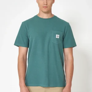 Camiseta de algodón jacquard con bolsillo