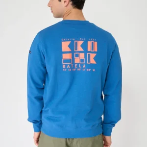 Sudadera de algodón Terry y gráfico banderas