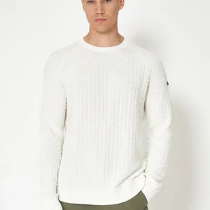 Jersey de punto de algodón calado