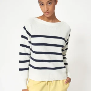 Jersey de rayas de punto de algodón
