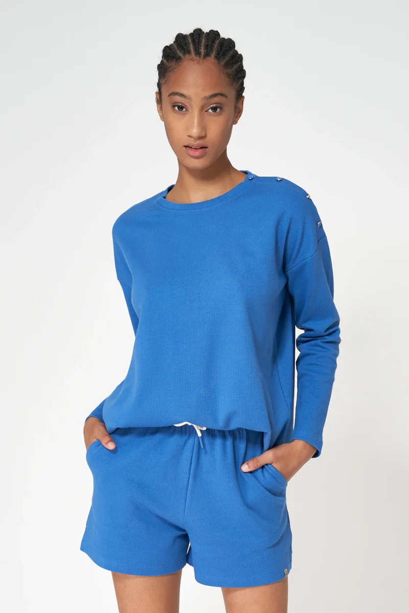 Camiseta algodón acanalado y botones en los hombros – Image 5