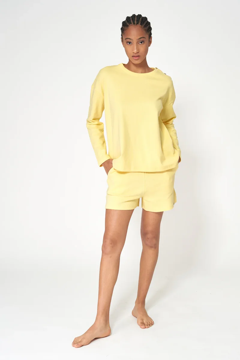 Camiseta algodón acanalado y botones en los hombros – Image 3