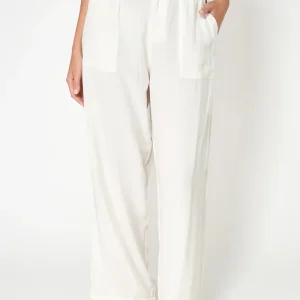 Pantalón recto cropped de sarga de viscosa Ecovero