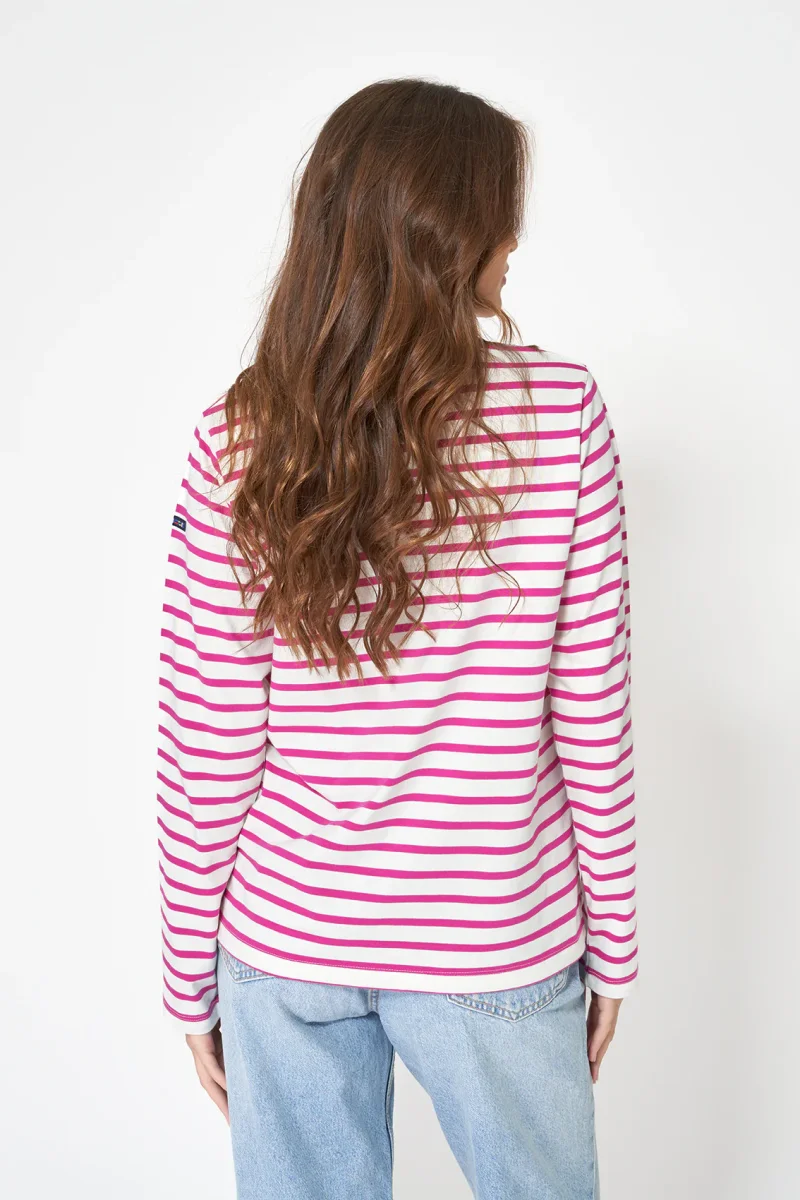 Camiseta algodón premium a rayas y cuello camisero – Image 7