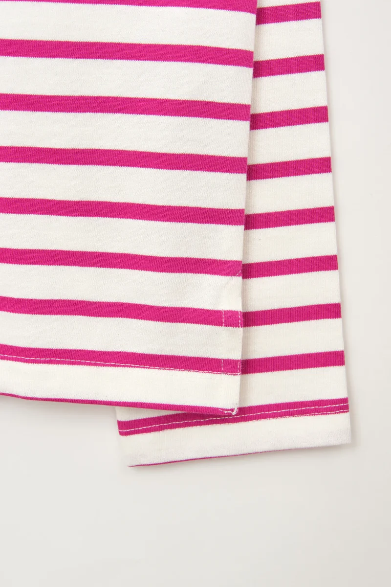 Camiseta algodón premium a rayas y cuello camisero – Image 5