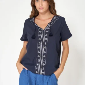 Blusa de mujer en voile de algodón