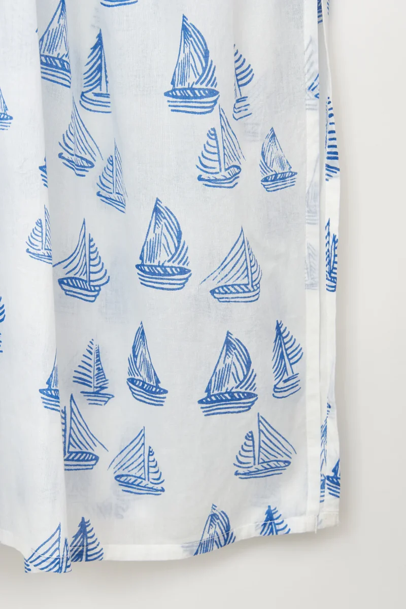 Vestido caftán estampado de algodón voile – Image 5