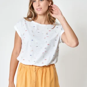 Camiseta algodón estampado playa