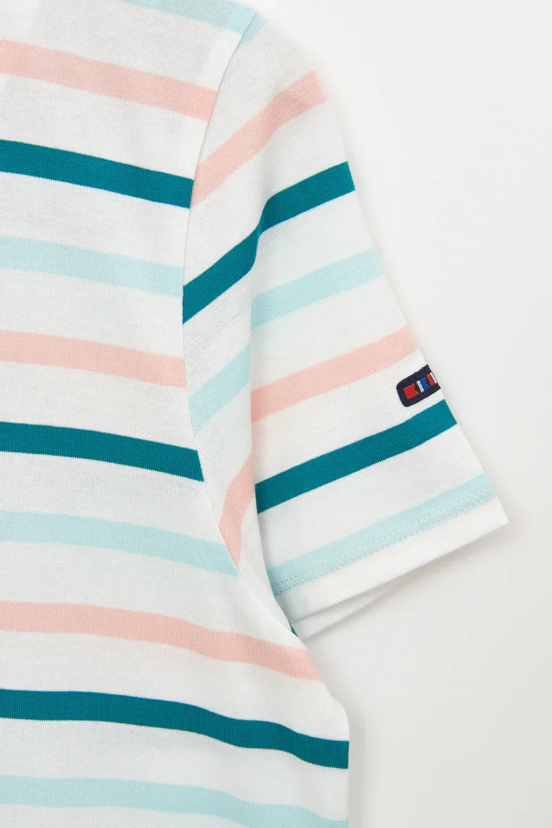 Vestido camiseta corto de algodón escote abierto – Image 3