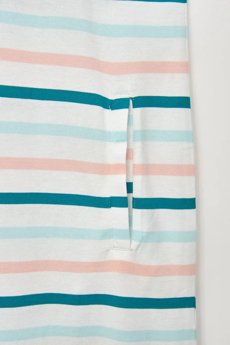 Vestido camiseta corto de algodón escote abierto – Image 4