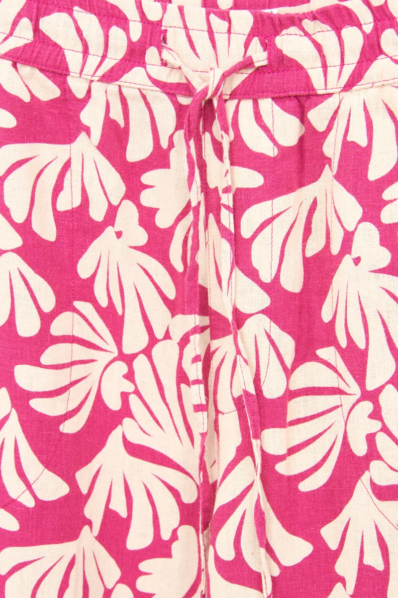 Pantalón fluido cropped en mezcla de lino – Image 4