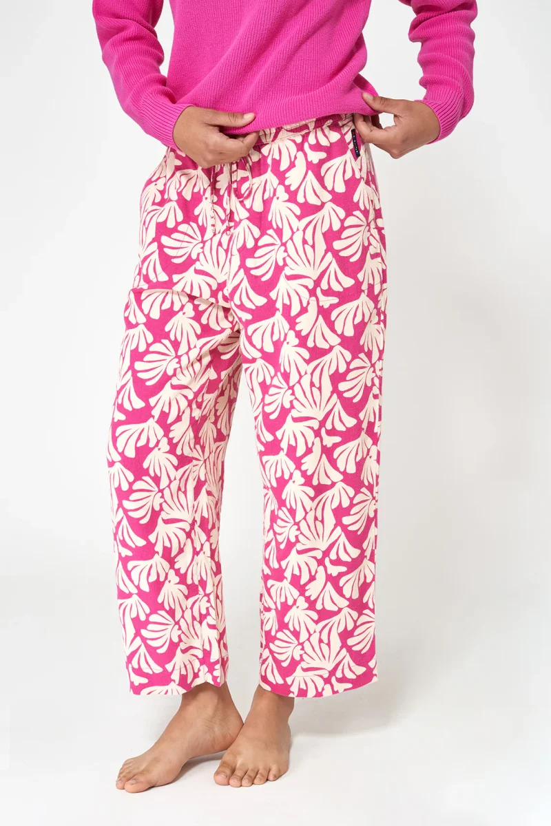 Pantalón fluido cropped en mezcla de lino – Image 2