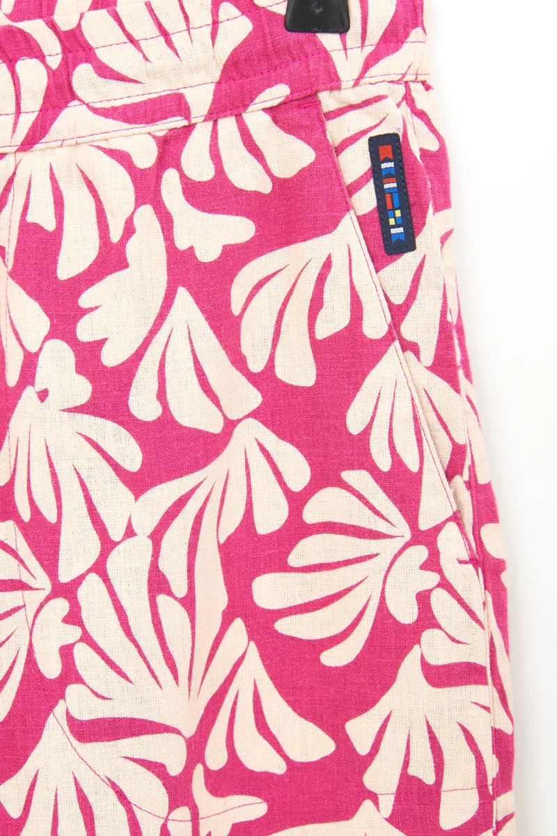 Pantalón fluido cropped en mezcla de lino – Image 5