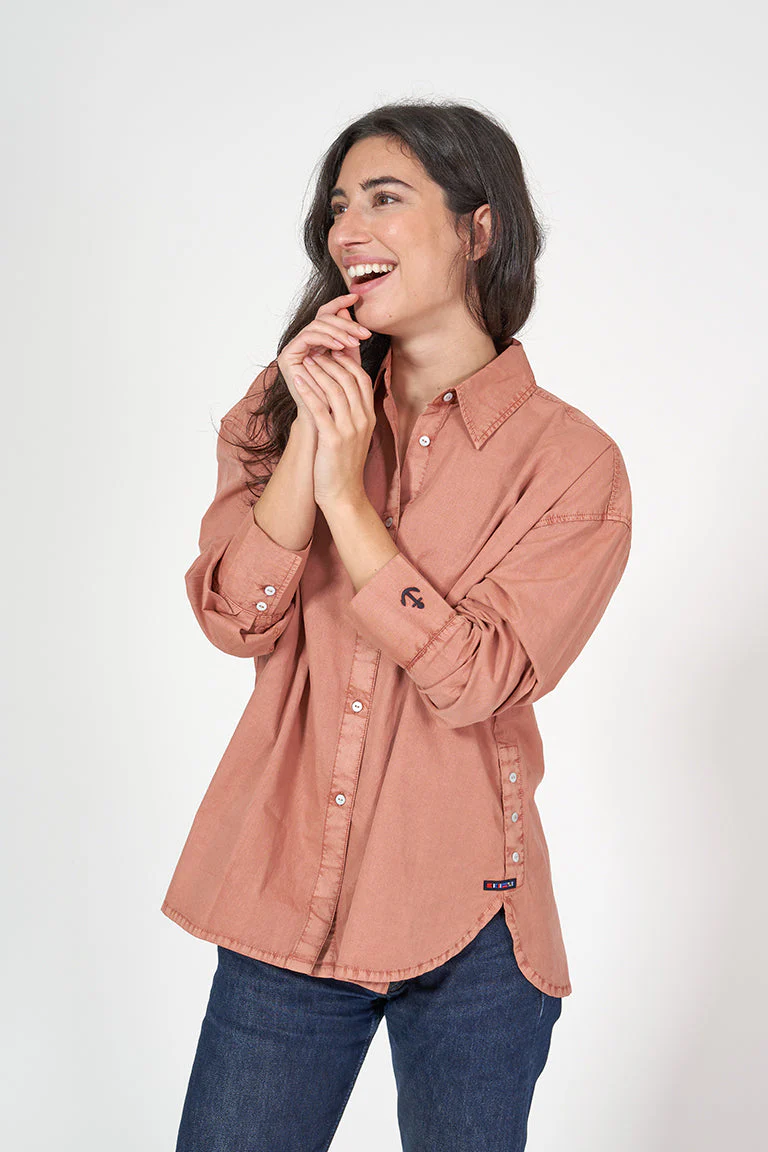 Camisa manga larga de algodón lavado – Image 3