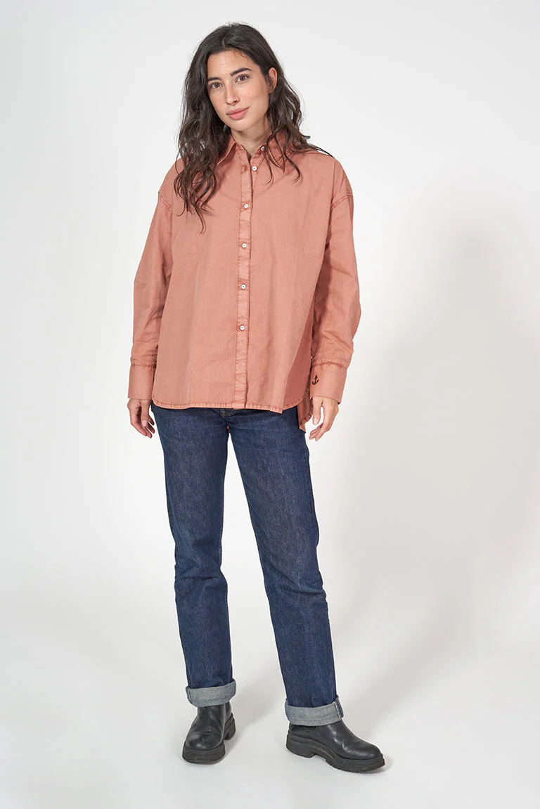 Camisa manga larga de algodón lavado – Image 7