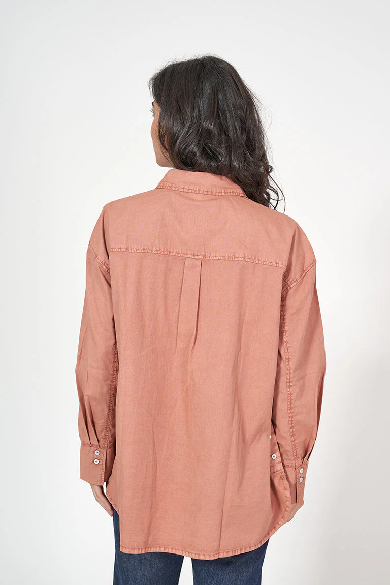 Camisa manga larga de algodón lavado – Image 4