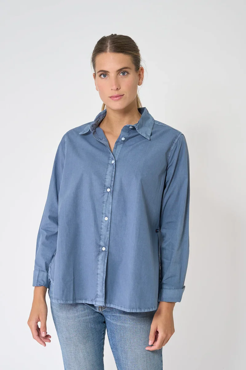 Camisa manga larga de algodón lavado – Image 8