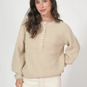 Jersey de punto botonadura delantera