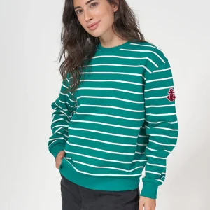 Sudadera de felpa con raya y detalle de ancla