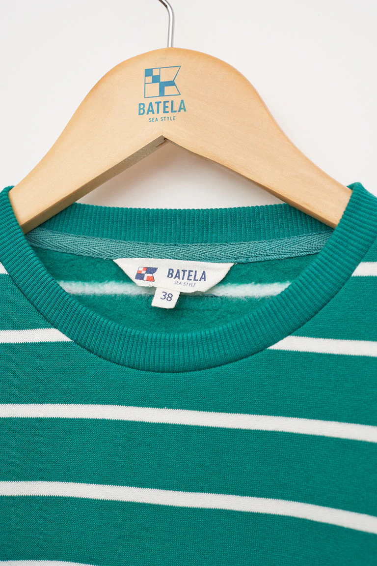 Sudadera de felpa con raya y detalle de ancla – Image 4