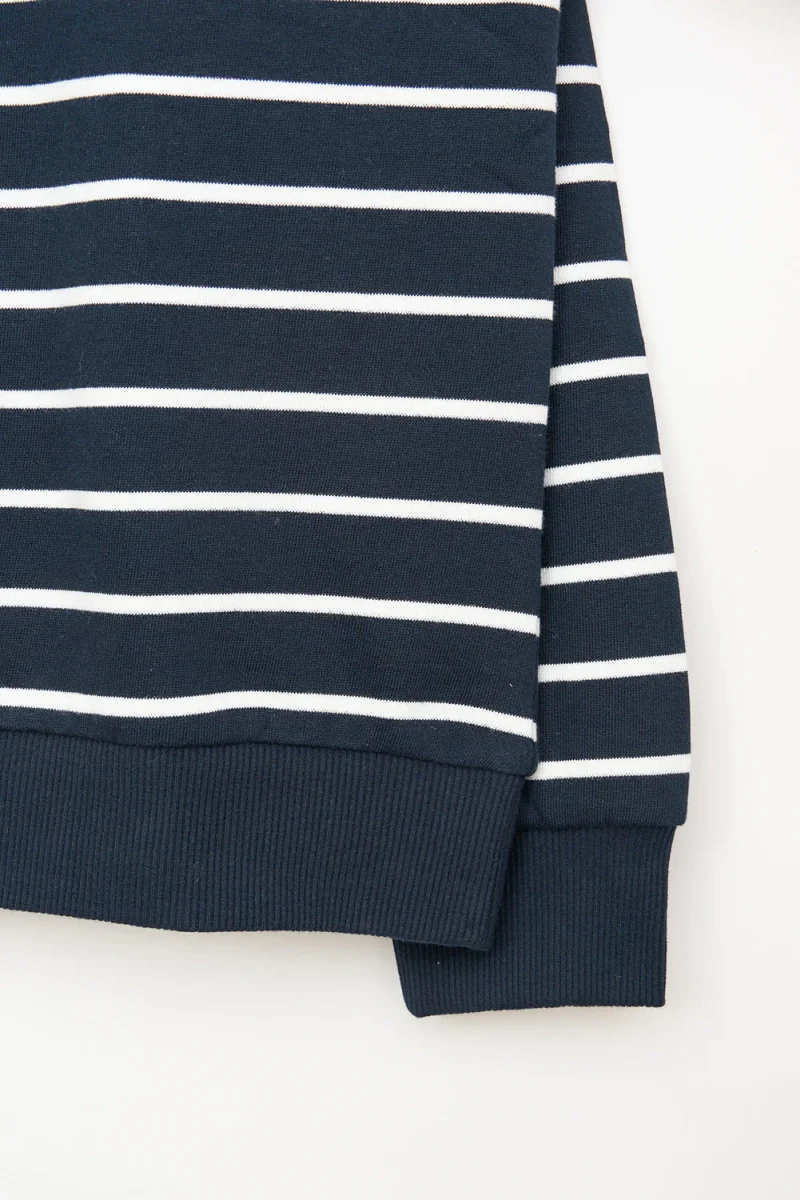 Sudadera de felpa con raya y detalle de ancla – Image 8