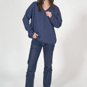 Jersey de punto oversized cuello pico