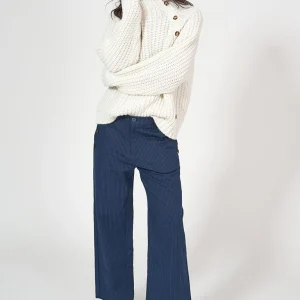 Jersey de punto con botonadura decorativa