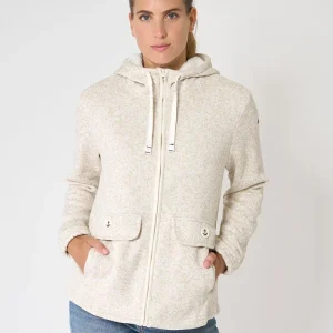 Chaqueta fleece polar con capucha y bolsillos
