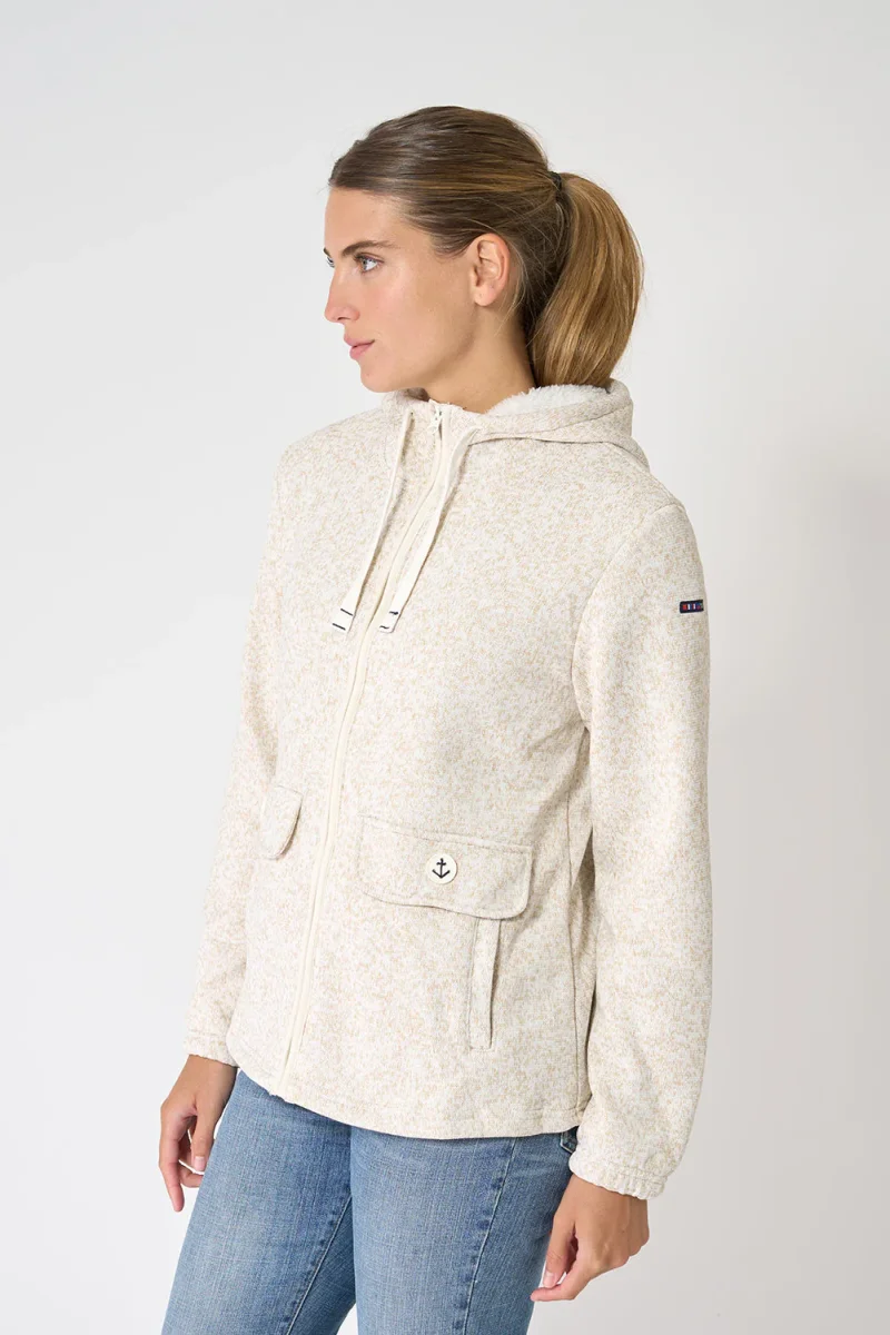 Chaqueta fleece polar con capucha y bolsillos – Image 7