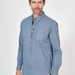 Camisa manga larga lavado natural