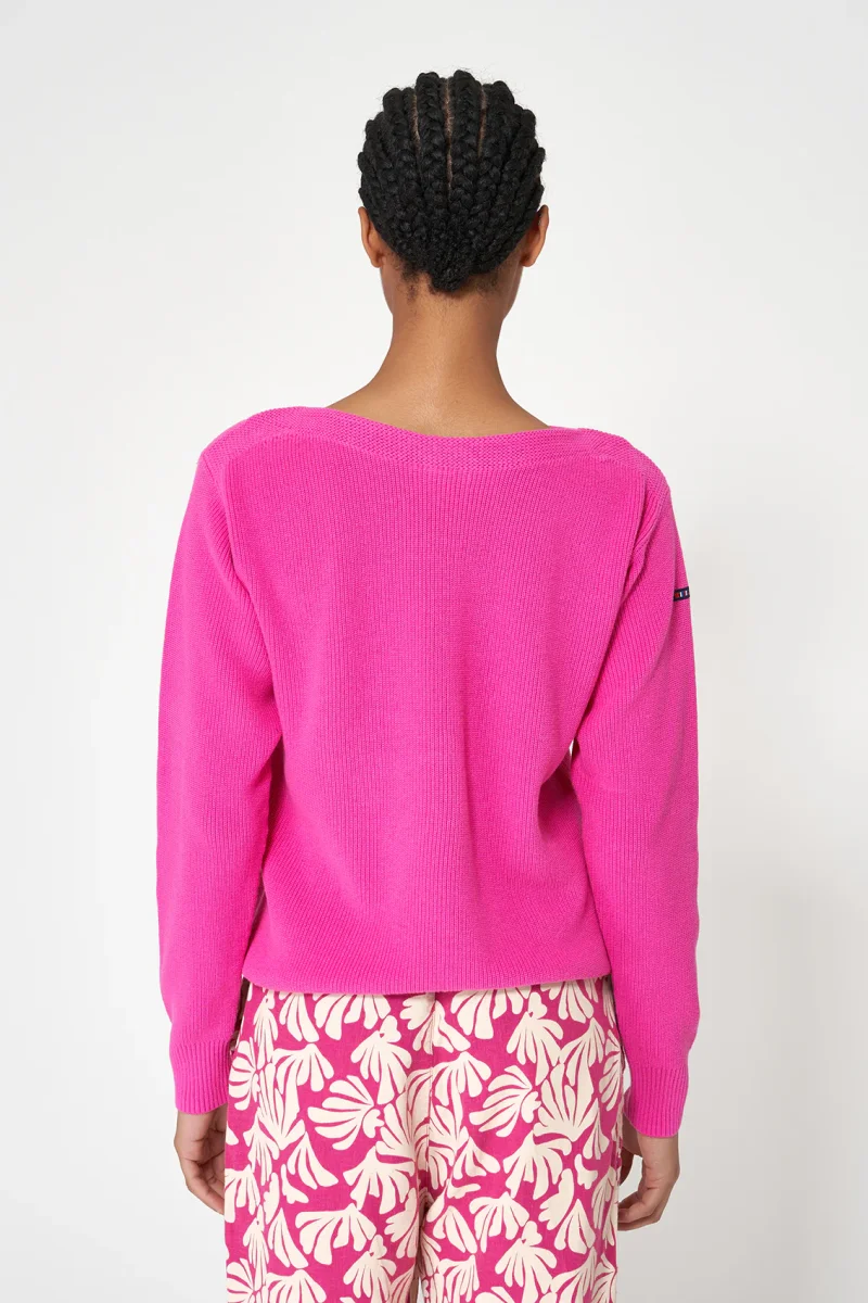 Jersey básico punto de algodón y cuello amplio – Image 3