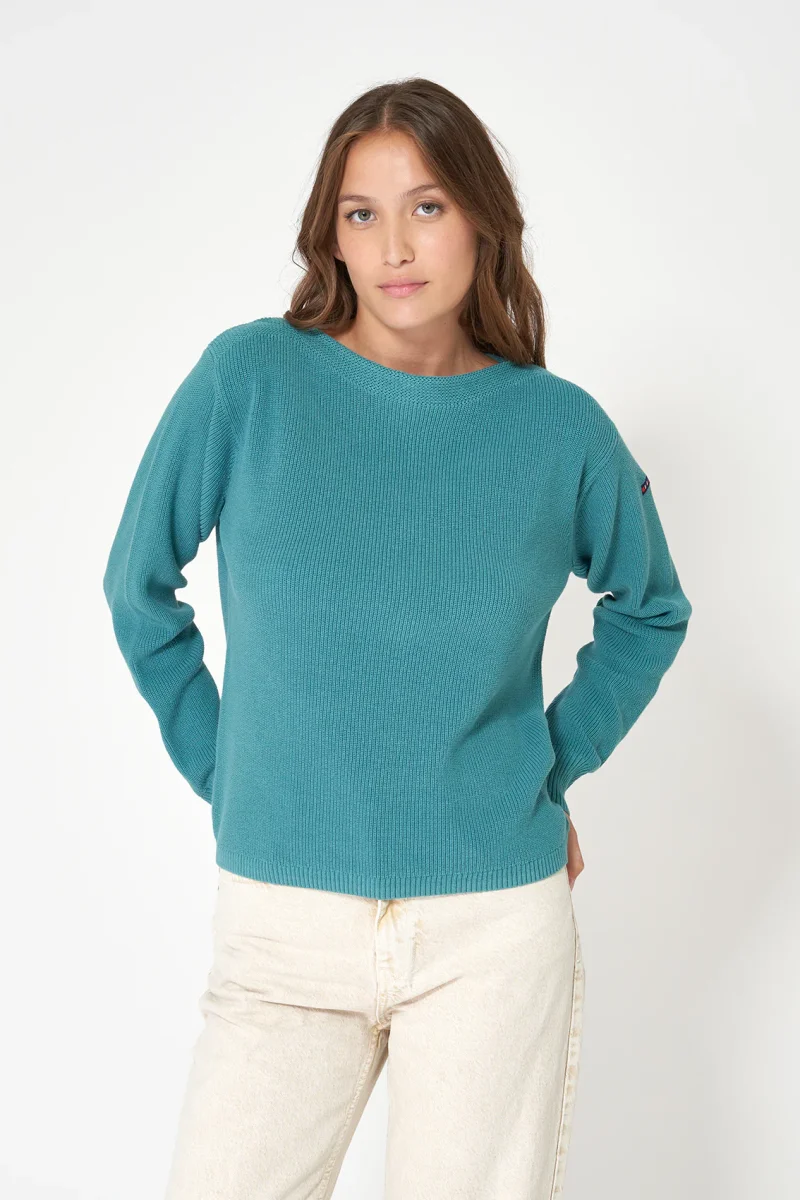 Jersey básico punto de algodón y cuello amplio – Image 9