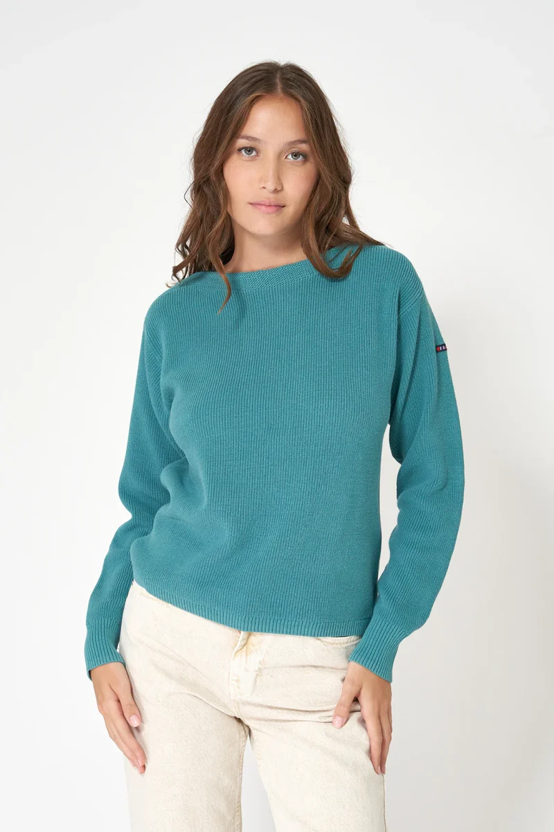 Jersey básico punto de algodón y cuello amplio – Image 8