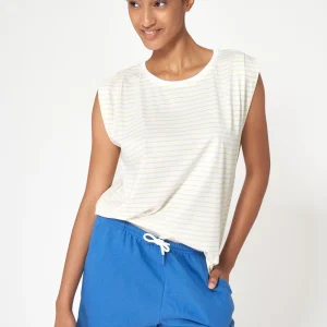 Camiseta a rayas con manga japonesa