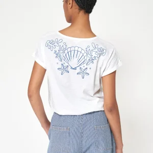 Camiseta en algodón dibujo espalda