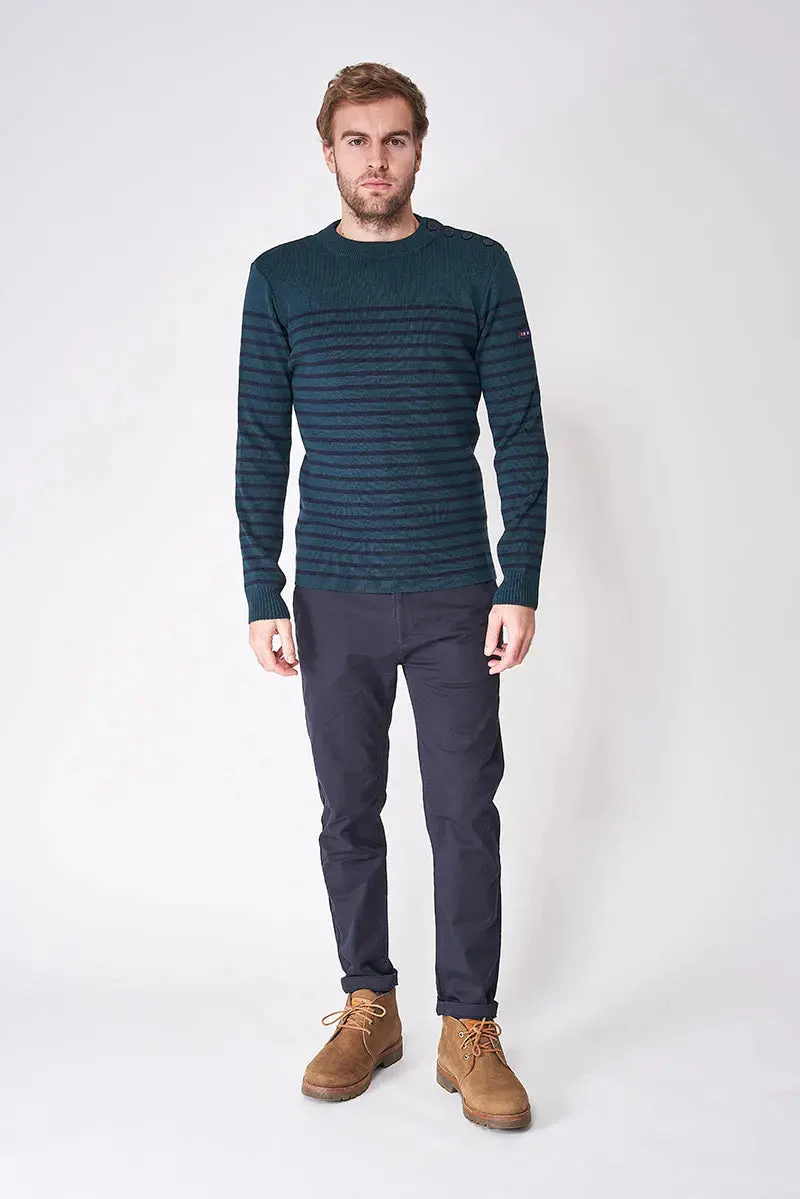 Jersey de lana cuello redondo y botones – Image 3