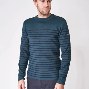 Jersey de lana cuello redondo y botones