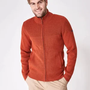 Chaqueta de lana con cenefa y cremallera