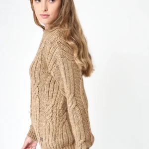 Jersey de lana con efecto cuerdas marineras