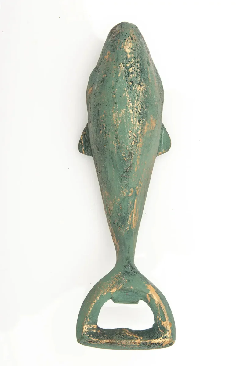 Abrebotellas con forma de ballena metal envejecido – Image 3