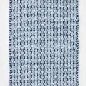 Alfombra de algodón tejido azul